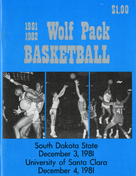 Men's basketball program cover, University of Nevada, 1981
