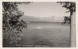 Boat riding at Lake Tahoe