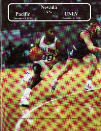 Men's basketball program cover, University of Nevada, 1990