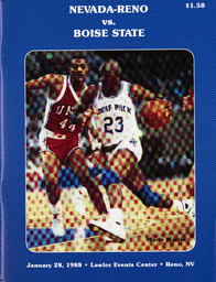 Men's basketball program cover, University of Nevada, 1988