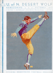 Football program cover, University of Nevada, 1932
