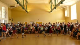 Dancers and attendees dancing together at 2021 Reno Basque Festival