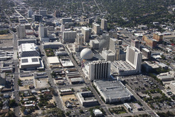 Aerial view of downtown Reno, 2011