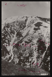 Slope where avalanche occurred on Mount Murray
