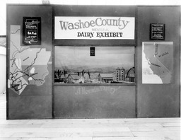 Washoe County Nevada Dairy exhibit, Transcontinental Highways Exposition, Reno, Nevada, 1927