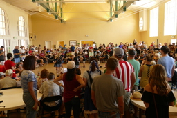 Children dancing in pairs at 2021 Reno Basque Festival