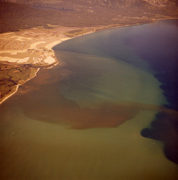 Tahoe Keys subdivision development aerial view, looking South West, 1966