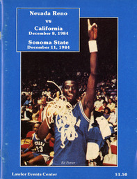 Men's basketball program cover, University of Nevada, 1984