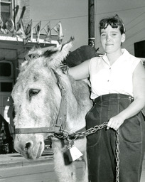 Carol Shields and her mule Gravel Gertie