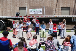 Young Winnemucca Irrintzi dancers dancing at the 39th Annual Basque Festival in Winnemucca