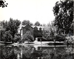 Manzanita Hall and Manzanita Lake, ca. 1960