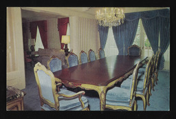 Formal dining room in the Governor's mansion