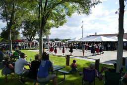 People dancing at 2021 Basque Festival in Elko