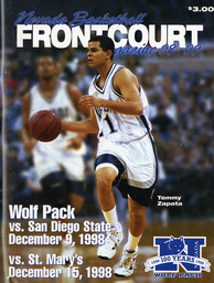 Men's basketball program cover, University of Nevada, 1998