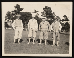 Martin Van Buren Sparks and three men golfing