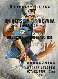 Football program cover, University of Nevada, 1966