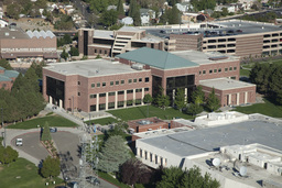 Aerial view of William J. Raggio, Cain Hall, and Fitzgerald Student Services Buildings, 2010