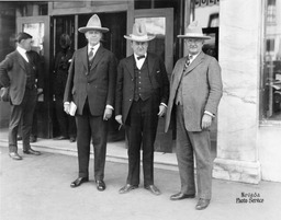 Three men in Western hats, circa 1925