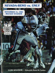 Football program cover, University of Nevada, 1985