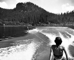 Water skiing on Lake Tahoe