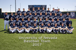Baseball team, University of Nevada, 2007
