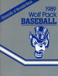 Baseball program cover, University of Nevada, 1989