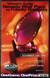 Football program cover, Las Vegas Bowl Game, 1995