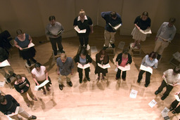 Music performers, choir members, Church Fine Arts Building, 2005