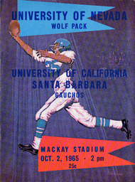 Football program cover, University of Nevada, 1965