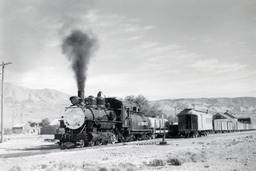 Southern Pacific narrow gauge Locomotive No. 9 at Keeler (1950)