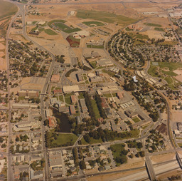 Aerial view of campus, ca. 1962