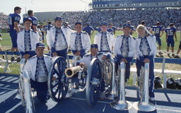 Marching band members with Fremont Cannon, University of Nevada, circa 1993