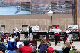 Zazpiak Bat Reno dancers dancing at the 39th Annual Basque Festival in Winnemucca