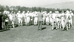 School personnel and football team, University of Nevada, circa 1969