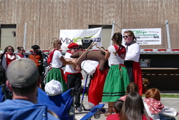 Young Elko Euzkaldunak dancers dancing at the 39th Annual Basque Festival in Winnemucca