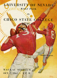 Football program cover, University of Nevada, 1961
