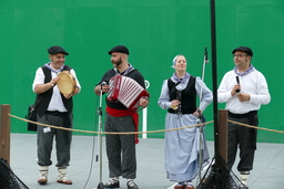 Musical performance in Basque costume