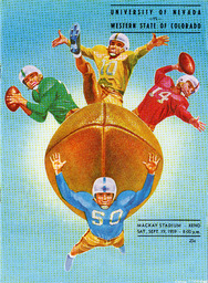 Football program cover, University of Nevada, 1959