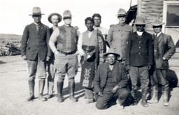 Lorenzo D. Creel with a group of men
