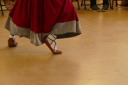 Legs and feet of dancer at 2021 Reno Basque Festival