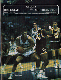Men's basketball program cover , University of Nevada, 1990