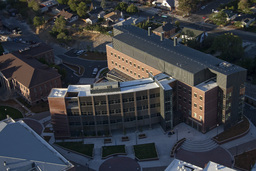 Aerial view of Davidson Mathematics and Science Center, 2010