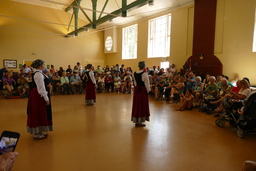 Dancers in starting position at 2021 Reno Basque Festival