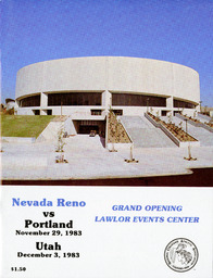 Men's basketball program cover, University of Nevada. 1983