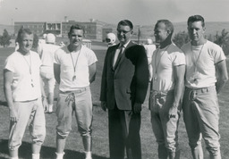 Football coaches with Charles Armstrong, University of Nevada, circa 1964