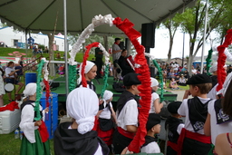 Young dancers with hoops at 2021 Basque Festival in Elko