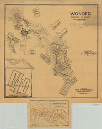 Map of Wonder Churchill Co., Nevada| Map of one of the Richest Sections of Wonder Mining District, Nevada
