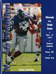 Football program cover, University of Nevada, 1997