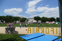 Attendees walking along the National Mall, Washington D.C.