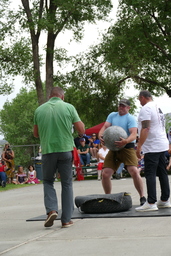 Harri-jatsotzea demonstration at the 2021 Basque Festival in Elko 11